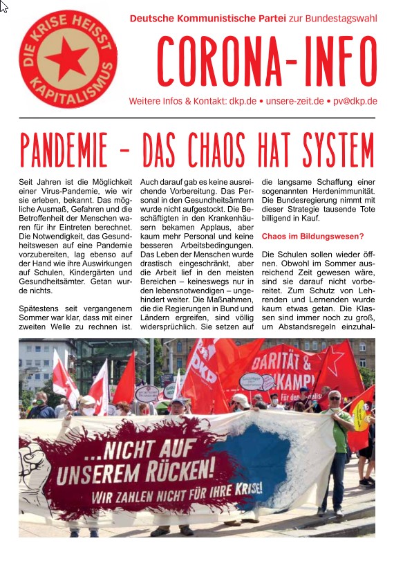 DKP-Information Corona 2021: Pandimie - Das Choas hat System  (PDF, 0.74 MB)