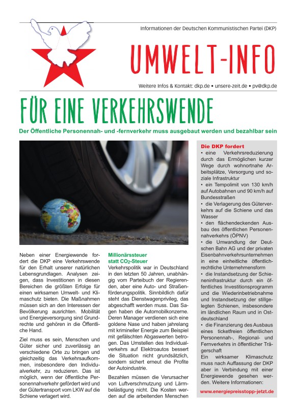 DKP-Information Umwelt-Info 2022; Für eine Verkehrswende  (PDF, 1.87 MB)